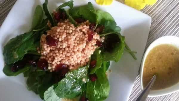 Israeli Couscous Salad With Cranberries And Tender Kale