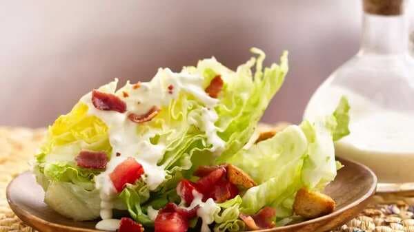 Lettuce Wedge Salad With Blue Cheese Dressing