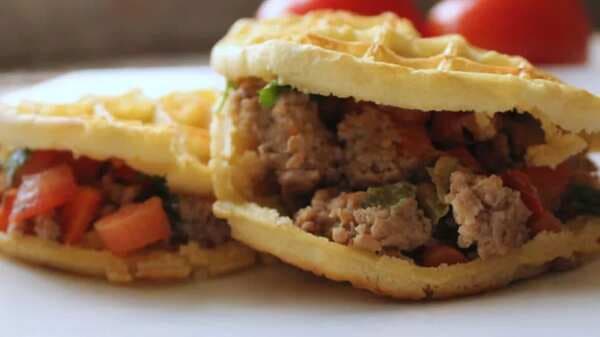 Stuffed Waffle Pitas