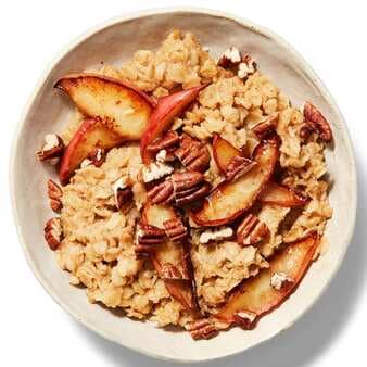 Apple Cider Oatmeal With Sauted Apples