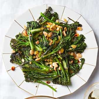 Charred Broccolini With Brown Butter & Marcona Almonds