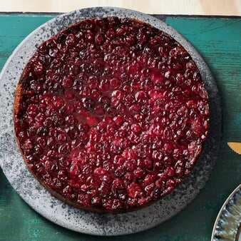 Cranberry Walnut Upside-Down Cake