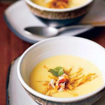 Mexican Creamy Corn Soup With Roasted Chiles
