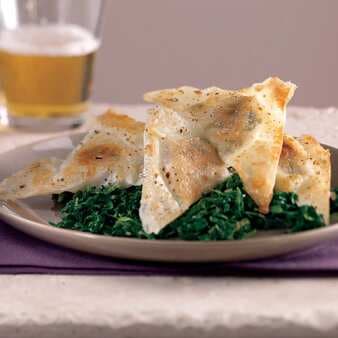 Pan-Fried Pork Wontons With Spinach