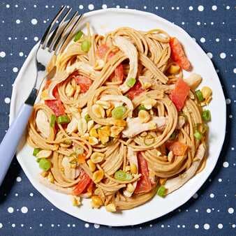 Peanutty Noodles With Chicken