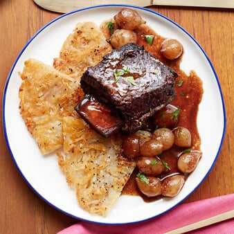 Red Wine-Braised Short Ribs With Rosti Potatoes