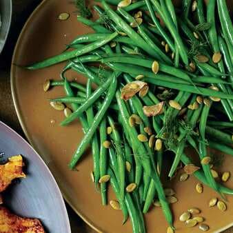 Sauteed Green Beans With Toasted Pumpkin Seeds