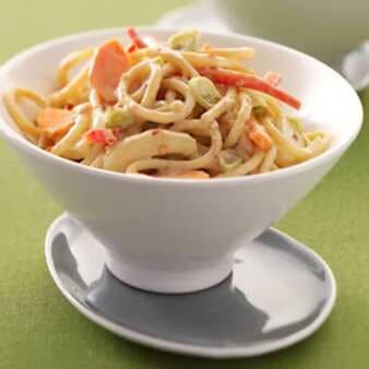 Veggie-Loaded Spicy Peanut Noodles