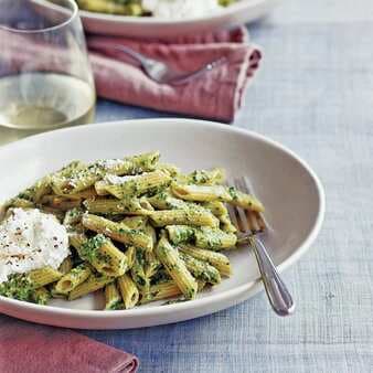 Whole Wheat Penne With Pesto And Ricotta