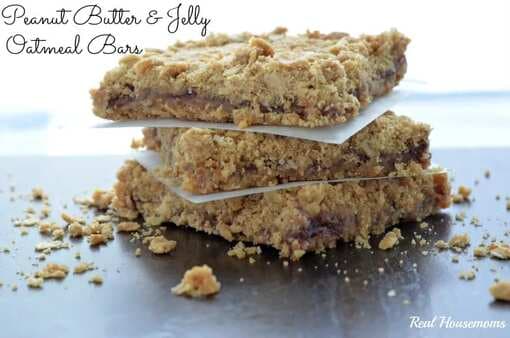 Peanut Butter And Jelly Oatmeal Bars