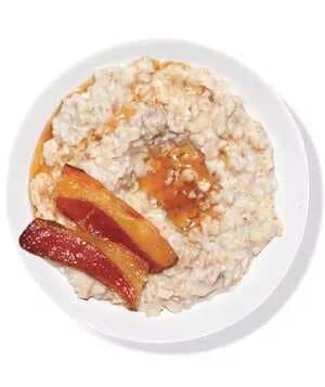 Oatmeal With Bacon And Maple Syrup