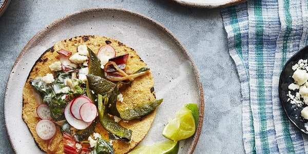 Creamy Rajas And Greens Tacos