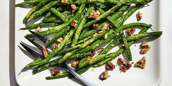 Green Beans With Miso, Mustard, And Walnuts