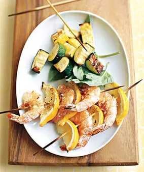 Grilled Shrimp And Lemon Kebabs