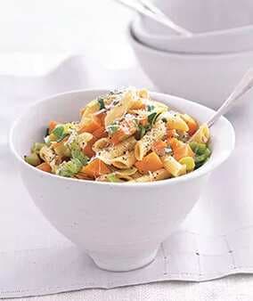 Pasta With Sweet Potatoes And Leeks