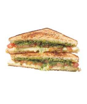 Pesto And Tomato Grilled Cheese