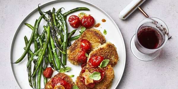 Pork Milanese With Blistered Tomatoes And Green Beans