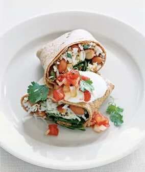 Red Bean And Spinach Burritos