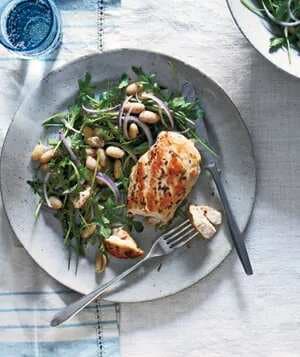 Rosemary Chicken With Arugula And White Beans