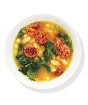 White Bean And Escarole Soup With Chicken Sausage