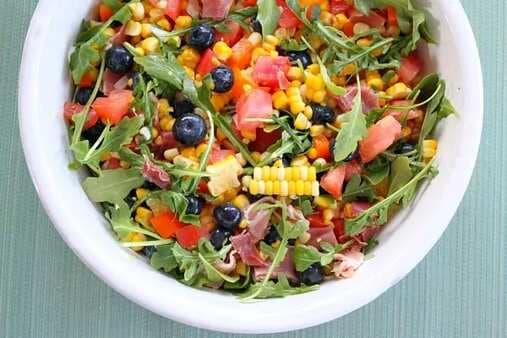 Blueberry Corn Salad with Prosciutto