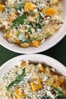 Butternut Squash Risotto with Rosemary and Blue Cheese