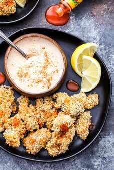 Crispy Cajun Baked Oysters with Sweet and Spicy Dipping Sauce