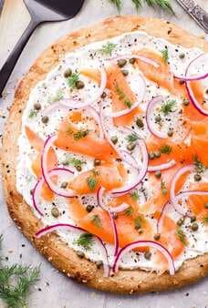 Everything Bagel and Lox Breakfast Pizza