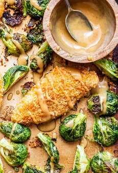 Parmesan Chicken and Brussels Sprouts