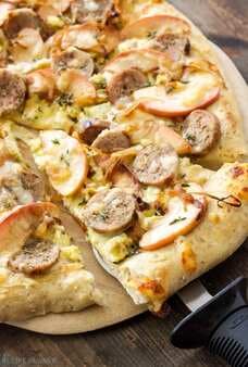 Sausage Apple and Thyme Breakfast Pizza