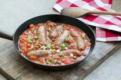 Venison Sausage And Borlotti Bean Casserole