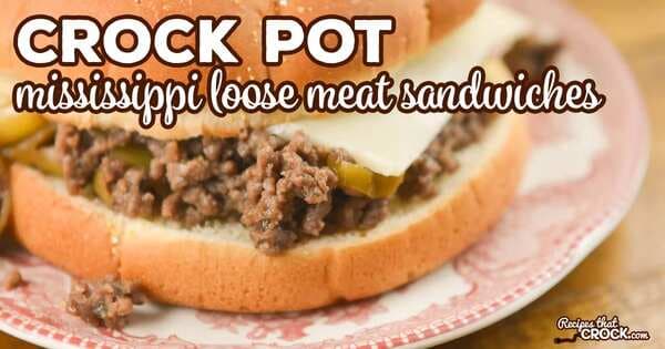 Crock Pot Mississippi Loose Meat Sandwiches
