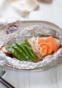 Baked Salmon In Foil With Ponzu Dressing