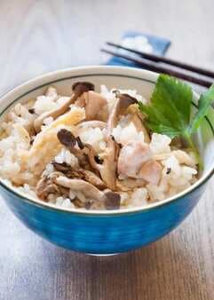Rice With Shimeji Mushrooms