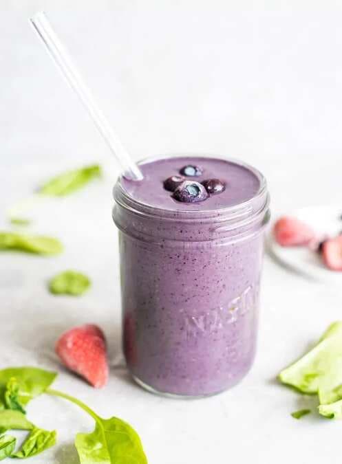 Mixed Berry Smoothie with Almond Butter