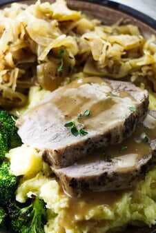 Roasted Pork And Sauerkraut