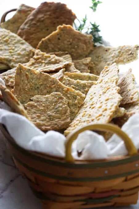 Sourdough Crackers With Parmesan Cheese