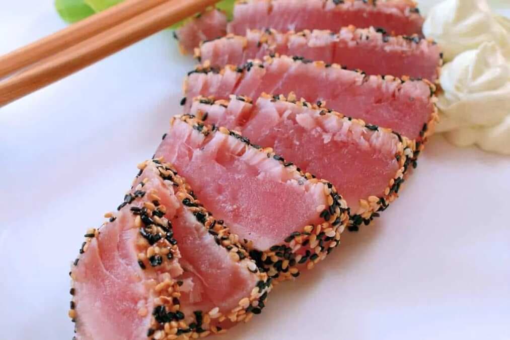 Sesame Crusted Tuna With Wasabi Whipped Cream