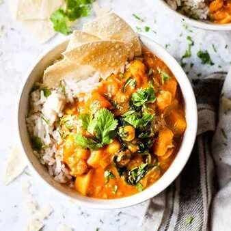 Wholesome & Vegetarian Butternut Squash And Chickpea Curry