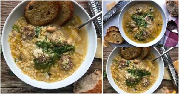 Savory Parmesan-Fennel Italian Wedding Soup