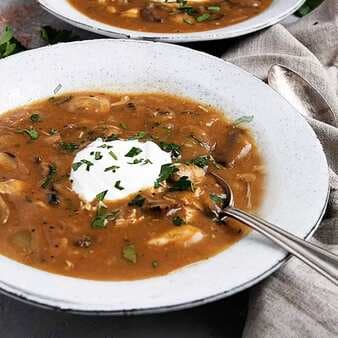 Hungarian Mushroom Soup With Chicken