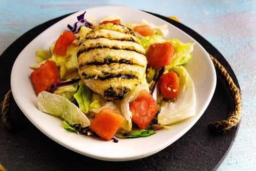 Chicken Watermelon Salad with Casa Noble Tequila Lime Vinaigrette