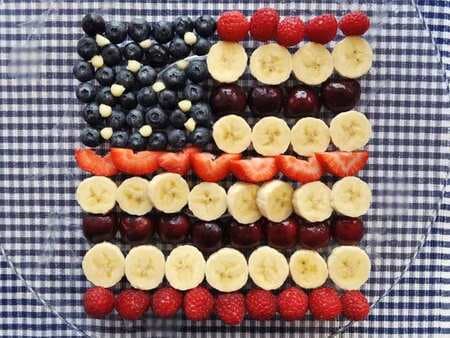 American Flag Fruit Salad