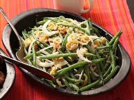 Green Bean Salad With Pickled Peppers And Anchovy Dressing