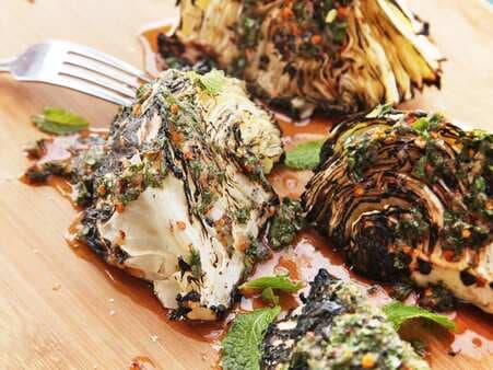 Grilled Cabbage With Spicy Thai Dressing