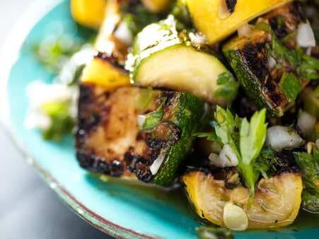 Grilled Summer Squash With Chimichurri