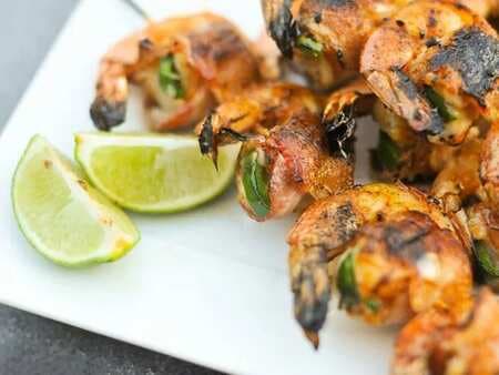 Bacon-Wrapped Jalapeno And Cheese-Stuffed Shrimp