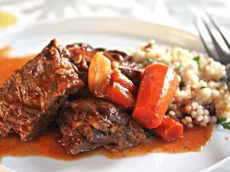 Moroccan Pot Roast With Dried Cherry Couscous