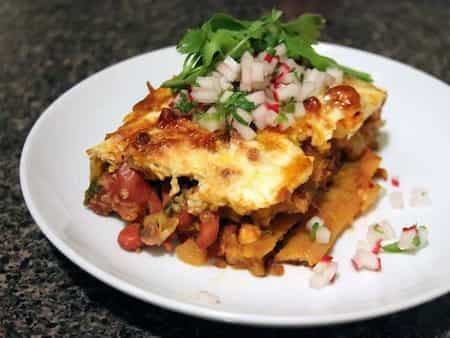 Sweet Plantain Lasagna With Radish Salsa