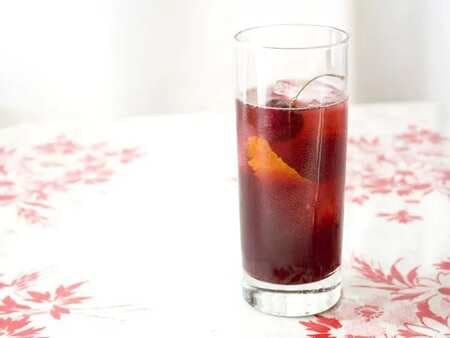 Lillet Rouge And Cherry Cocktail